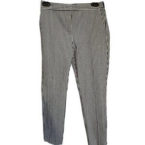 2/$30 ZARA Black & White Small Seersucker Striped Pants